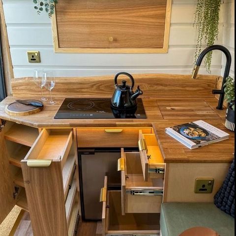 Popular lightweight aluminum RV kitchen cabinet multifunction rv furnishings for camper caravan motorhome