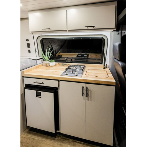High-end customized RV furniture aluminum camper kitchen cabinet waterproof and fireproof light weight