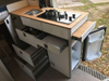 High Gloss camping aluminum rv furniture lightweight fireproof motorhome rv kitchen cabinets