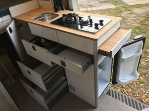High Gloss camping aluminum rv furniture lightweight fireproof motorhome rv kitchen cabinets