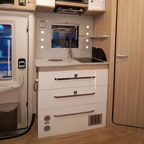Nordic designs aluminium honey comb rv furniture multi-function rv trailer kitchen cabinet