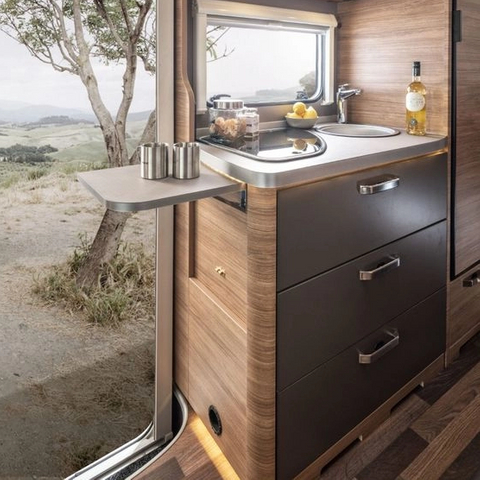 Best-selling zero formaldehyde RV kitchen cabinet multi-layer drawer storage space aluminum camper furniture accessories