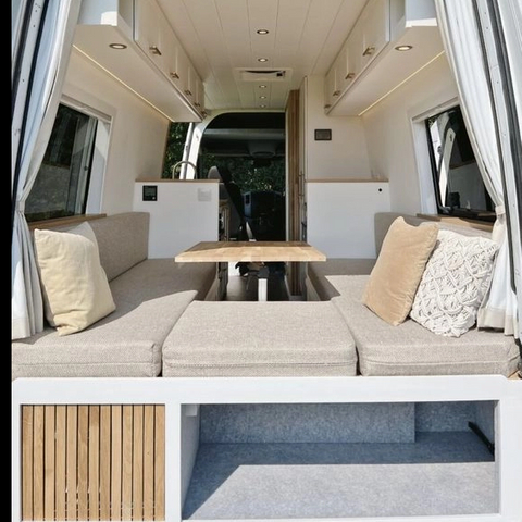 Lightweight RV Sofa Bed with Lift Table Aluminum RV Furniture