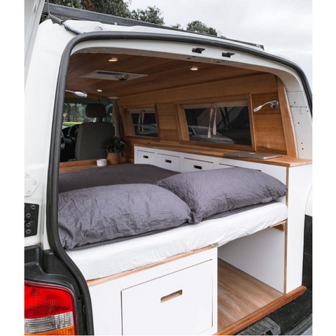 High-end Aluminum RV Bed with Large Storage Space under Bed with Cabinet