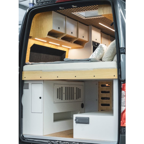 Customized Lightweight Aluminum Caravan Furniture RV Bed with Under-bed Cabinet