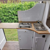 Cream cooking aluminum Caravan rv furniture with drawers storage Lightweight rv kitchen cabinet