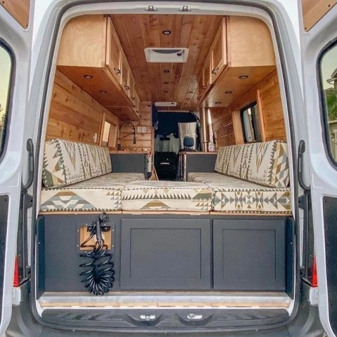 High-end aluminum RV furniture lightweight space-saving camper sofa bed with drawers