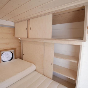 Customized Van Renovation Furniture Lightweight Weight RV Wall Cabinet Sliding Door