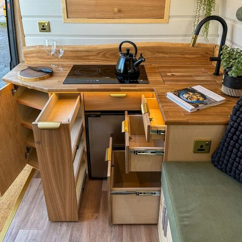 Custom-made all aluminum RV kitchen cabinet waterproof composite rv furniture