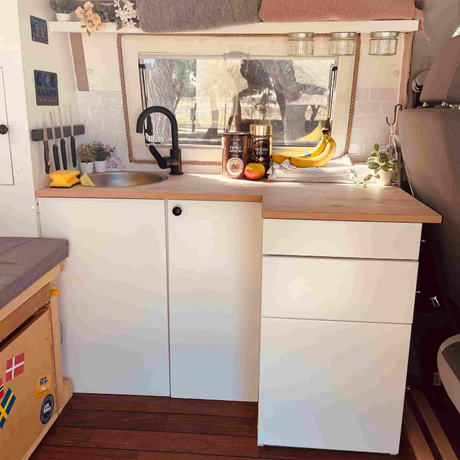 Lightweight Aluminum RV Kitchen Cabinets Sprinter Multi Function Cabinet Durable