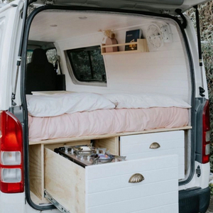 French Cream caravan aluminum rv customized bed Storage lightweight caravan vw rv bed