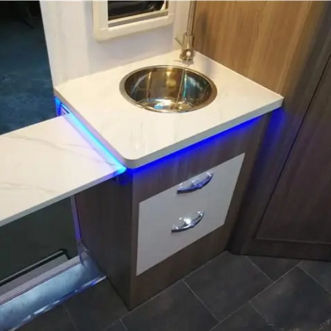 RV multi-function lightweight aluminum kitchen cabinet hot sale waterproof rv furniture