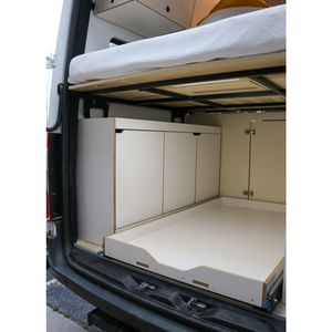 Modern Design Aluminum RV Bed with Cabinet Drawer under Bed Trailer RV Standard Bed
