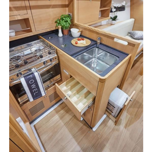 Luxury Motorhome Yacht Custom Aluminum Lightweight Furniture Multi-functional Kitchen Cabinet