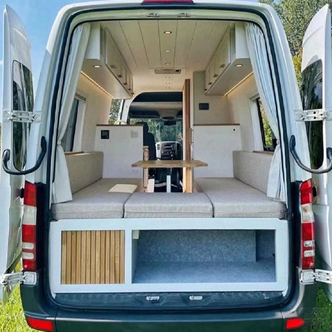 Modern Waterproof Lightweight aluminum rv customized bed Camper motorhome caravan rv aluminum sofa cabinet