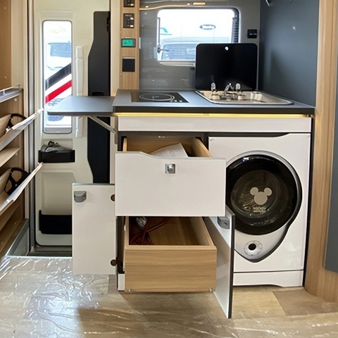 multi-function factory Custom Aluminium caravan kitchen cabinet lightweight motorhome accessories