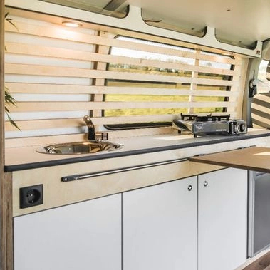 Matte surface aluminum custom RV furniture set multi-functional rv camper van kitchen cabinet