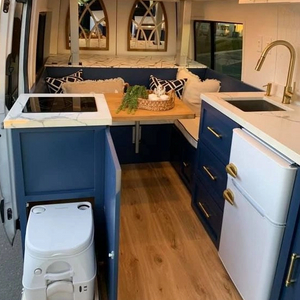 Luxury Lightweight RV camper kitchen cabinet with double drawers rv motorhome accessories