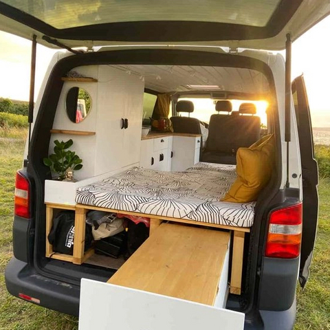 Camping aluminum caravan vw rv bed Storage lightweight rv customized bed 