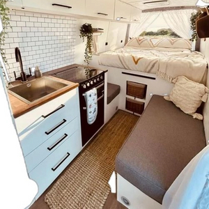 Popular storage space-saving RV kitchen cabinet lightweight aluminum camper furniture