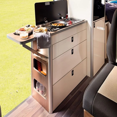 Modern designs rv custom furniture custom camping lightweight aluminum motorhome kitchen cabinet with sink