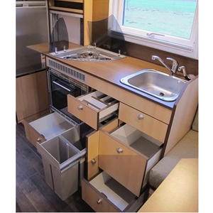 Custom Aluminum RV Furniture High Sales RV Kitchen Cabinet with Drawers Large Storage Space