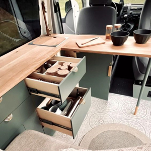 Mobile Home Kitchen Cabinet Customized Aluminum RV Cabinet Set Strong And Durable without Deformation